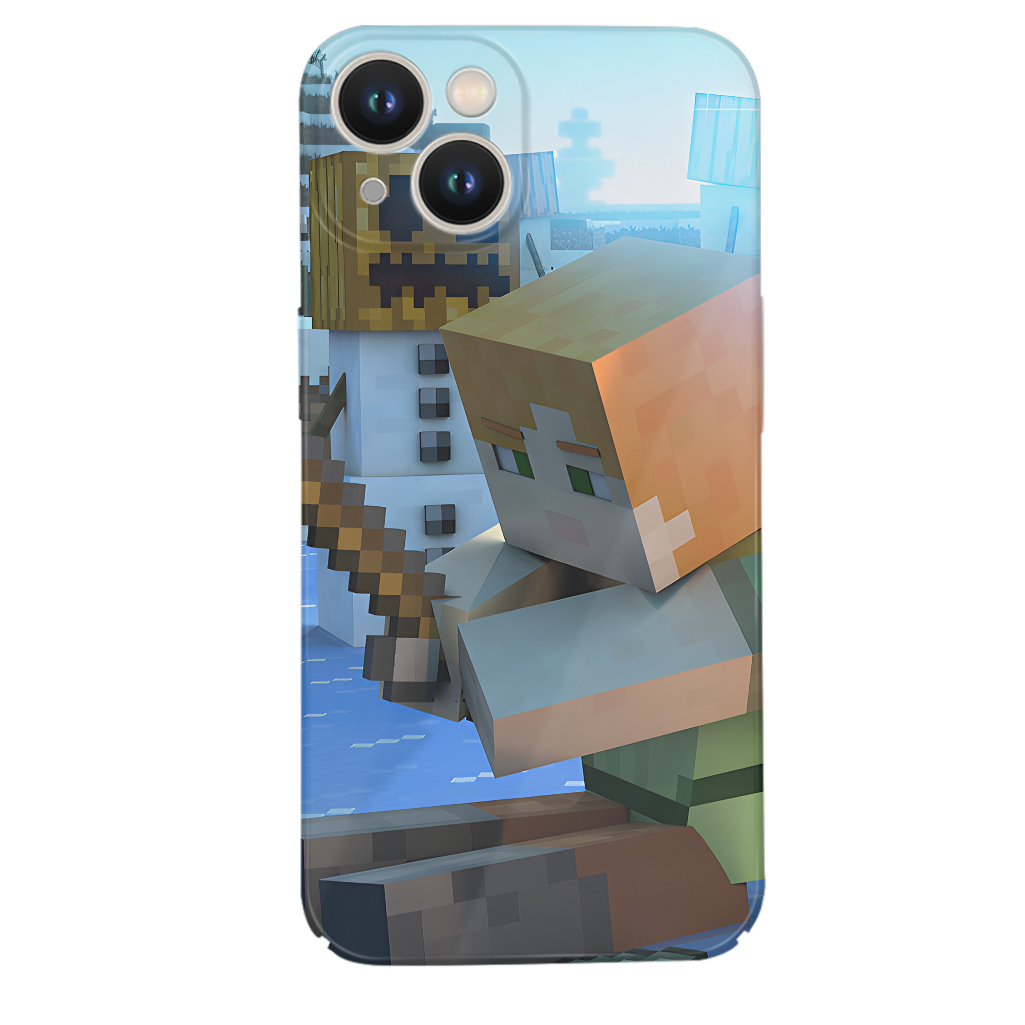 （画像用） マインクラフト ブロックの世界 Minecraft MC Block world 【iPhone 14シリーズ対応】ハードケース